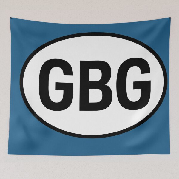 Item preview, GBG — Guernsey — Oval Country Code Sticker designed and sold by The Digital Compass.