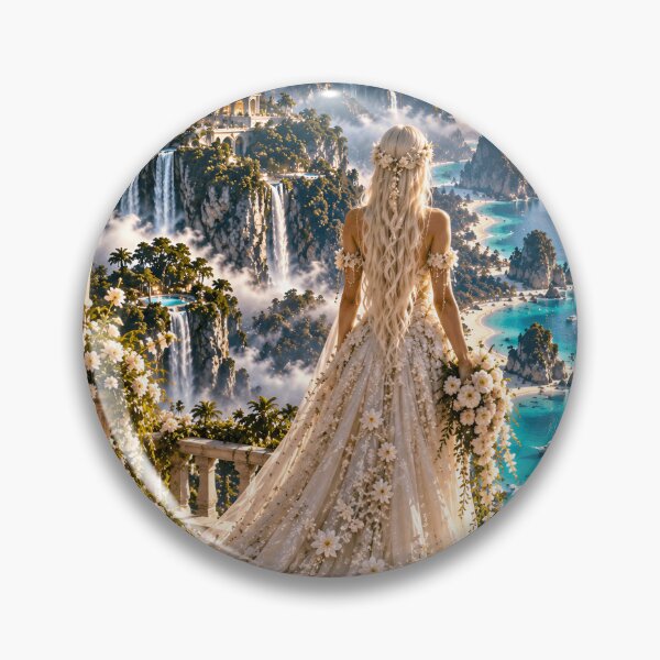 Item preview, Fantasy Bride in Tropical Paradise Wedding Waterfalls designed and sold by IRON SIREN.
