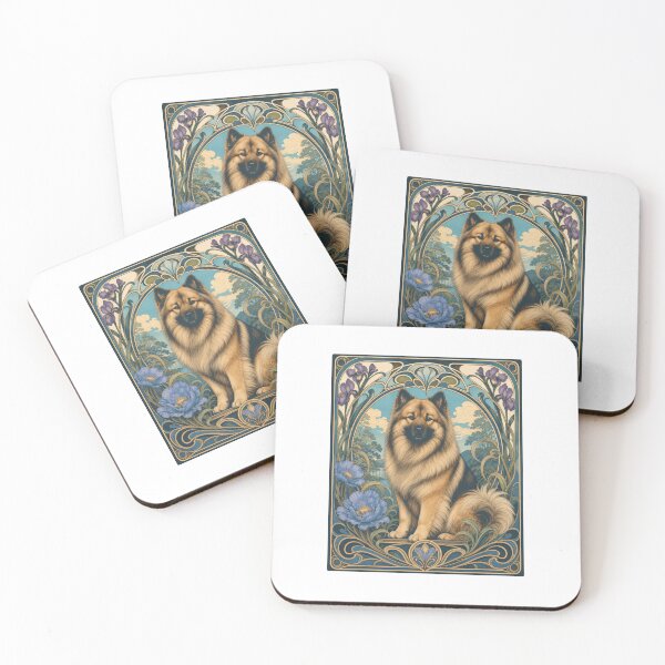 Item preview, Art Nouveau Eurasier Spitz Dog designed and sold by AntiqueImages.
