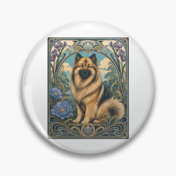 Item preview, Art Nouveau Eurasier Spitz Dog designed and sold by AntiqueImages.