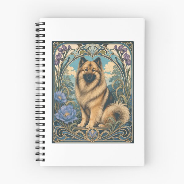 Item preview, Art Nouveau Eurasier Spitz Dog designed and sold by AntiqueImages.