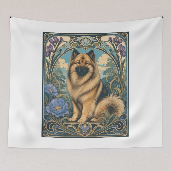 Item preview, Art Nouveau Eurasier Spitz Dog designed and sold by AntiqueImages.