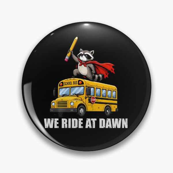 Item preview, We Ride At Dawn Funny School Bus Raccoon Back To School designed and sold by Pider-Vampire.