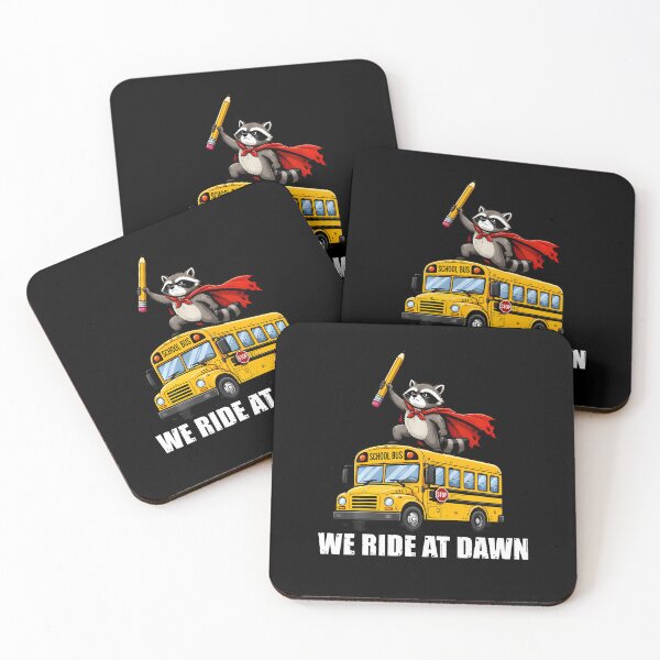 Item preview, We Ride At Dawn Funny School Bus Raccoon Back To School designed and sold by Pider-Vampire.