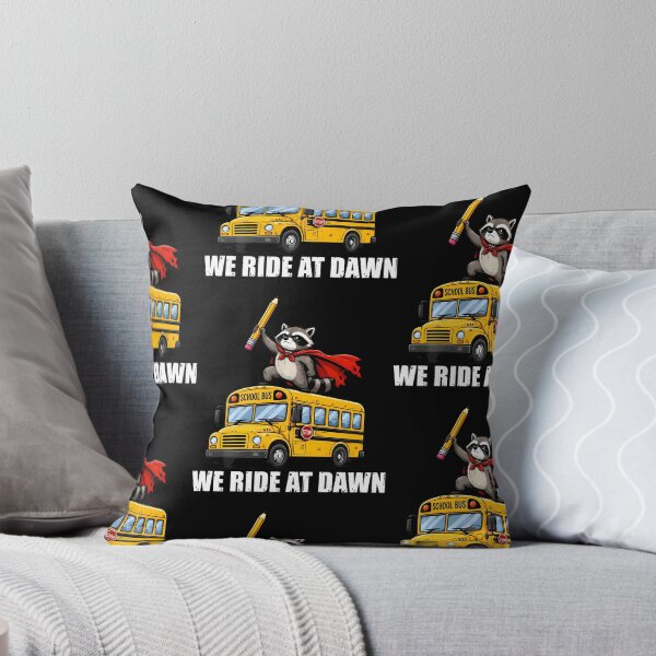 Item preview, We Ride At Dawn Funny School Bus Raccoon Back To School designed and sold by Pider-Vampire.
