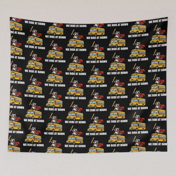 Item preview, We Ride At Dawn Funny School Bus Raccoon Back To School designed and sold by Pider-Vampire.