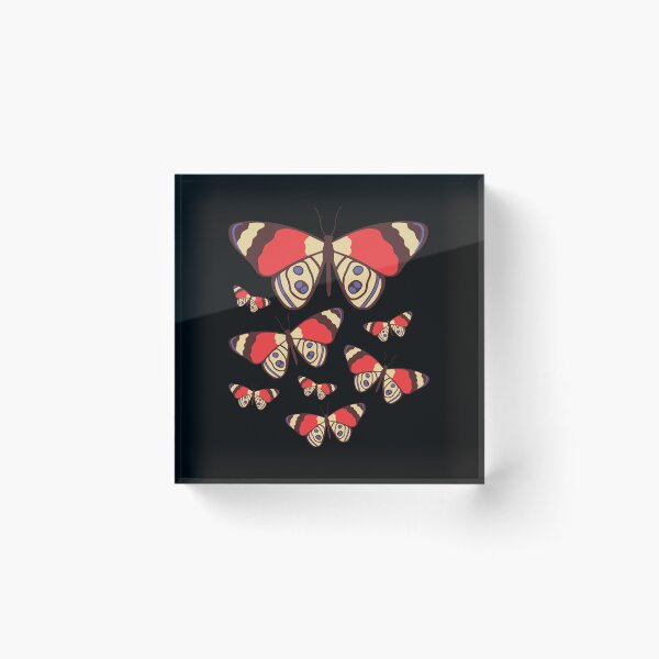 Item preview, Red & Cream Butterfly Swarm – Bold Boho Nature Vector Art designed and sold by THROUGH-LIFE.