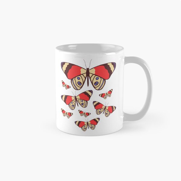 Item preview, Red & Cream Butterfly Swarm – Bold Boho Nature Vector Art designed and sold by THROUGH-LIFE.