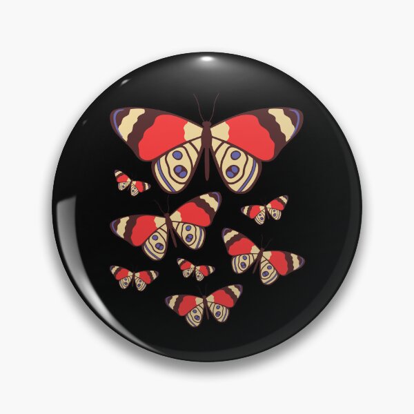 Item preview, Red & Cream Butterfly Swarm – Bold Boho Nature Vector Art designed and sold by THROUGH-LIFE.