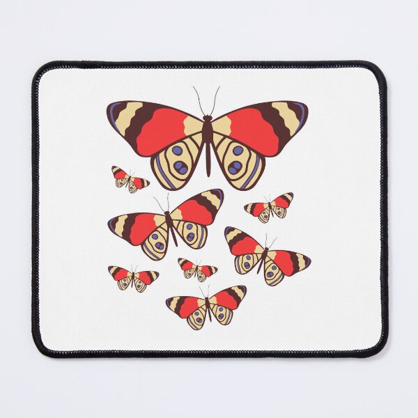 Item preview, Red & Cream Butterfly Swarm – Bold Boho Nature Vector Art designed and sold by THROUGH-LIFE.