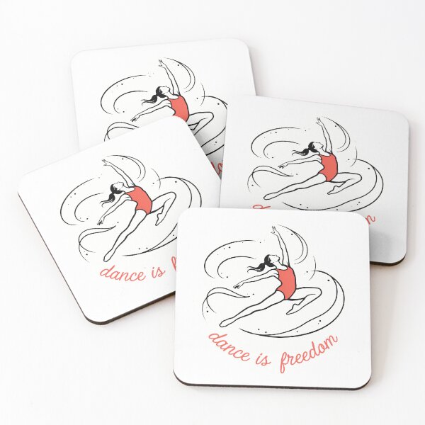 Item preview, Dancer in Motion with 'Dance is Freedom' Text designed and sold by NiftyWrx.
