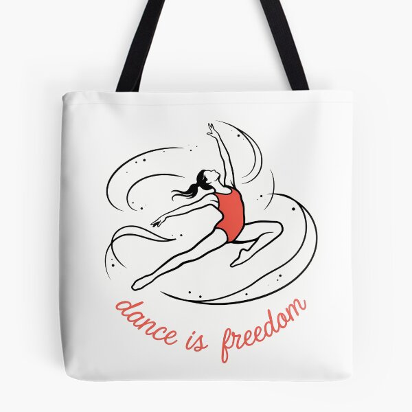 Item preview, Dancer in Motion with 'Dance is Freedom' Text designed and sold by NiftyWrx.