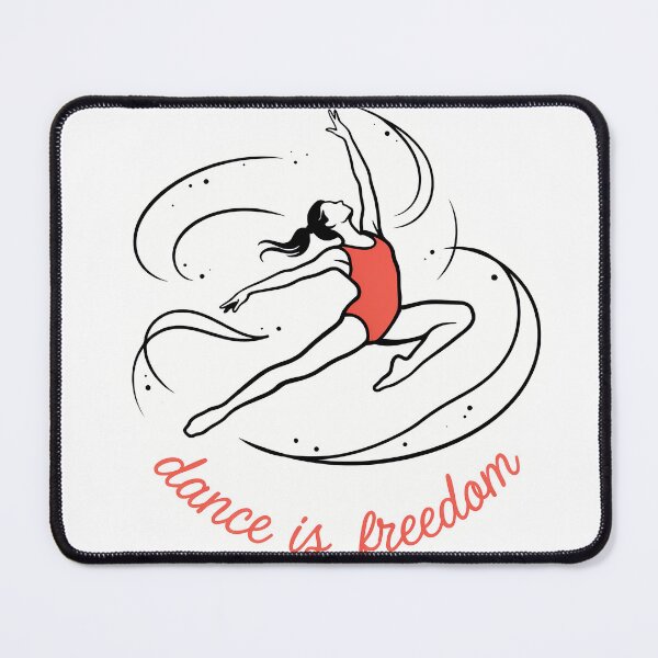 Item preview, Dancer in Motion with 'Dance is Freedom' Text designed and sold by NiftyWrx.