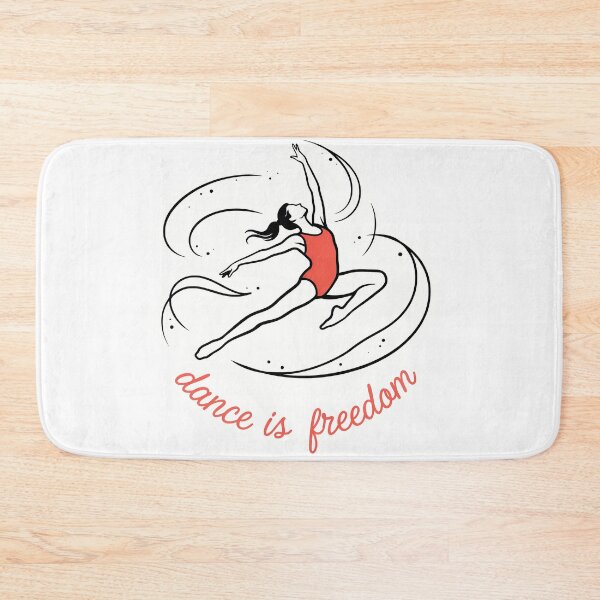 Item preview, Dancer in Motion with 'Dance is Freedom' Text designed and sold by NiftyWrx.