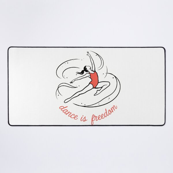 Item preview, Dancer in Motion with 'Dance is Freedom' Text designed and sold by NiftyWrx.