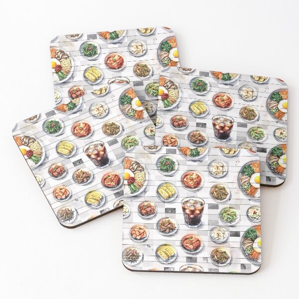 Item preview, Korean food and iced Americano designed and sold by Jasardpu.