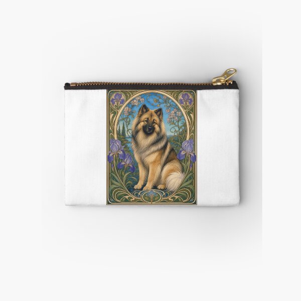 Item preview, Art Nouveau Dog Portrait Iris Floral Design designed and sold by AntiqueImages.
