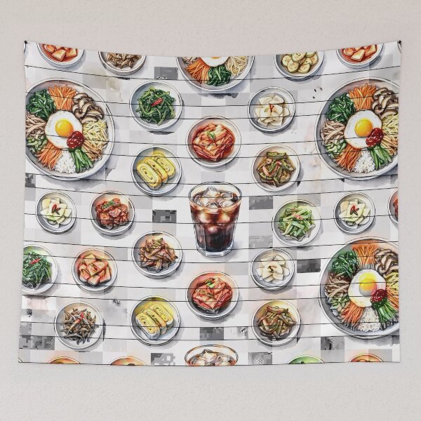Item preview, Korean food and iced Americano designed and sold by Jasardpu.