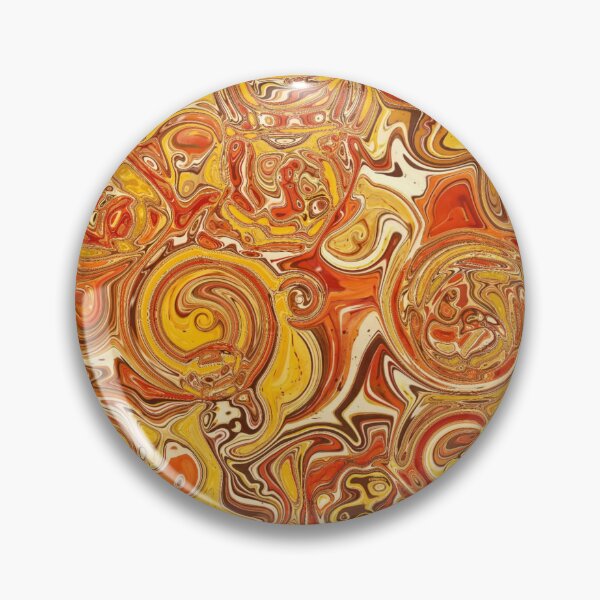 Item preview, Rust & Mustard Hydrangea Fractal Circles designed and sold by SXW Designs.
