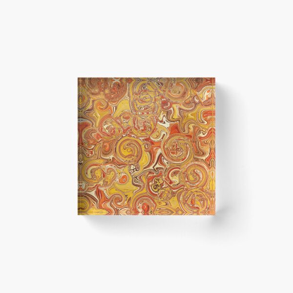 Item preview, Rust & Mustard Hydrangea Fractal Circles designed and sold by SXW Designs.