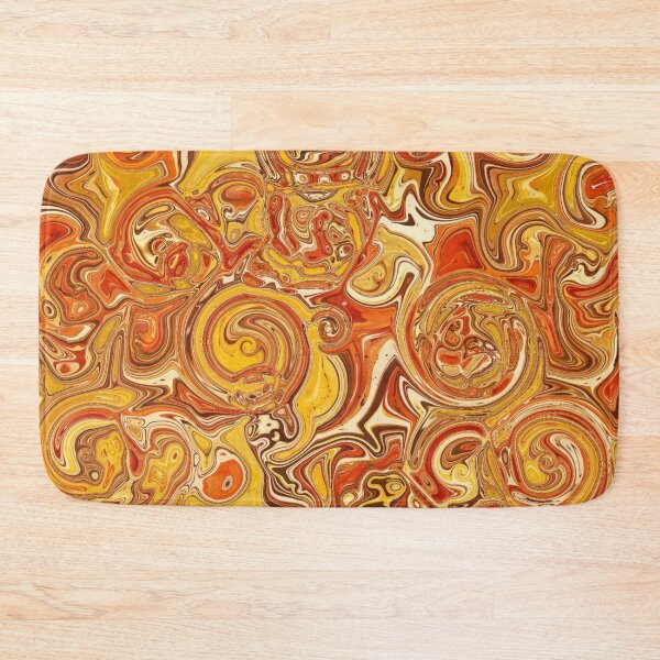 Item preview, Rust & Mustard Hydrangea Fractal Circles designed and sold by SXW Designs.