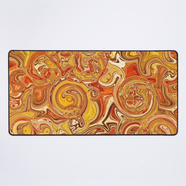 Item preview, Rust & Mustard Hydrangea Fractal Circles designed and sold by SXW Designs.