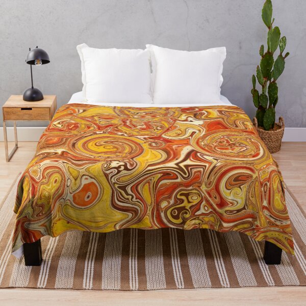 Item preview, Rust & Mustard Hydrangea Fractal Circles designed and sold by SXW Designs.
