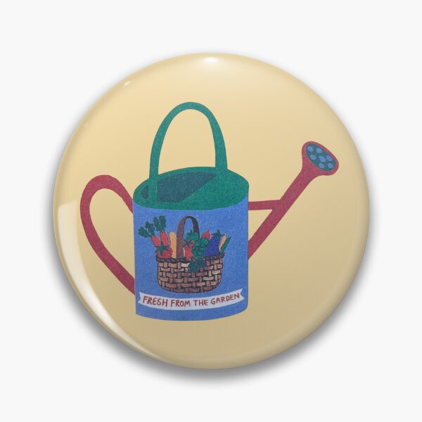 Item preview, Gardening Illustration Watering Can Cute Retro designed and sold by veggiecollages.