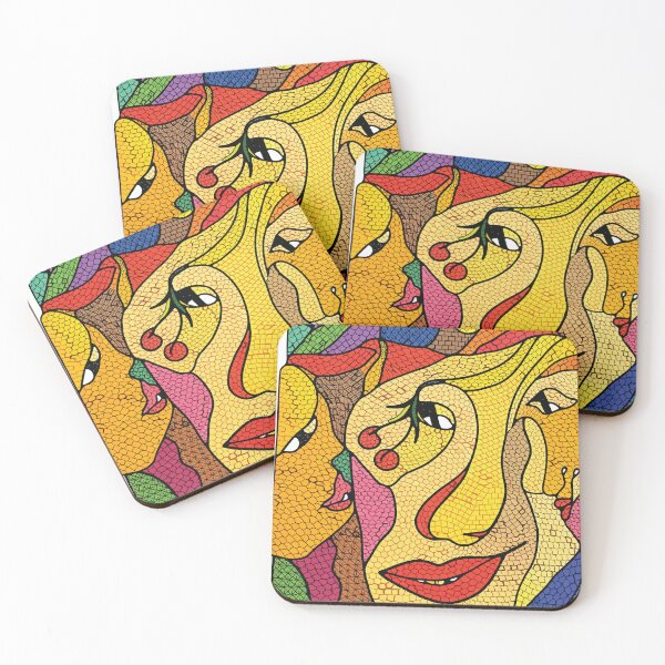 Item preview, Mosaic Face - Colorful Cubist Portrait designed and sold by photossmirnov.