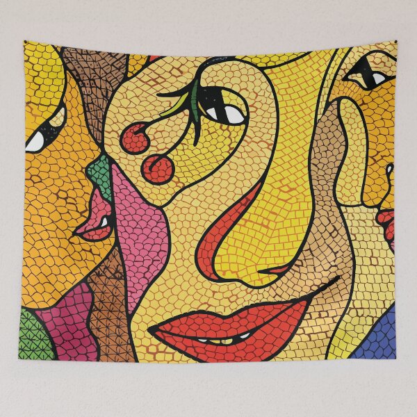 Item preview, Mosaic Face - Colorful Cubist Portrait designed and sold by photossmirnov.
