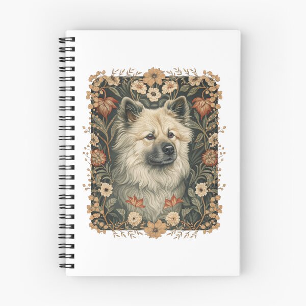 Item preview, Retrato botánico floral vintage de un perro de Eurasier designed and sold by AntiqueImages.