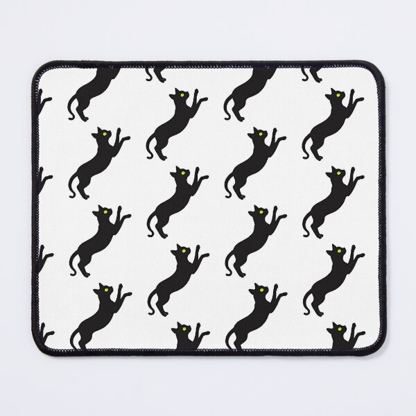 Item preview, Jumping black cat silhouette in motion designed and sold by Prints by Mat.
