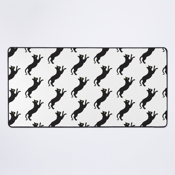 Item preview, Jumping black cat silhouette in motion designed and sold by Prints by Mat.