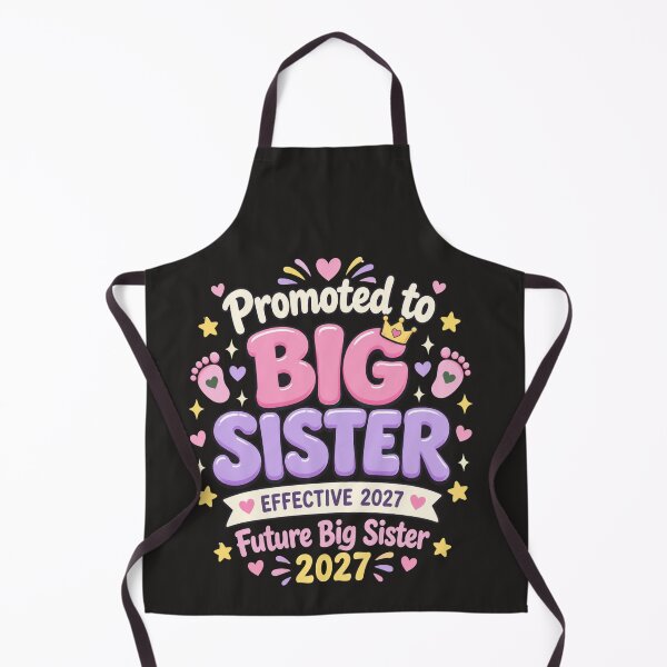 Item preview, Promoted to Big Sister Effective 2027, Future Big Sister Gift, New Big Sister 2027 Graphic Tee designed and sold by nouradesinger.
