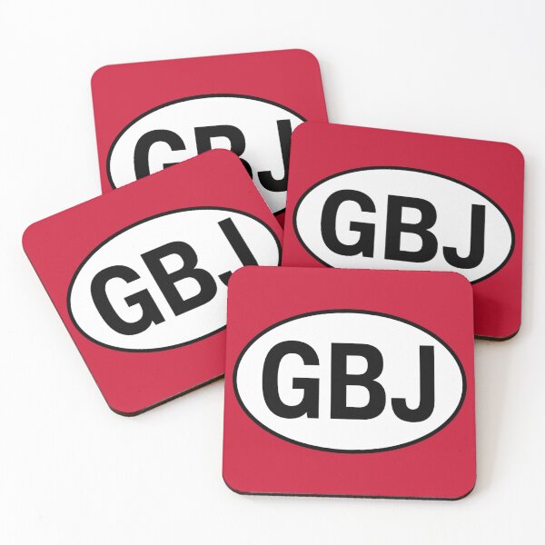 Item preview, GBJ — Jersey — Oval Country Code Sticker designed and sold by The Digital Compass.