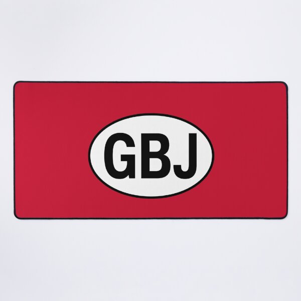 Item preview, GBJ — Jersey — Oval Country Code Sticker designed and sold by The Digital Compass.