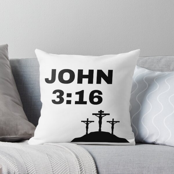Item preview, John 3:16 Three Crosses | Christian Scripture Typography designed and sold by LensDyn™.