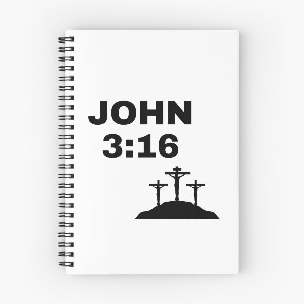 Item preview, John 3:16 Three Crosses | Christian Scripture Typography designed and sold by LensDyn™.