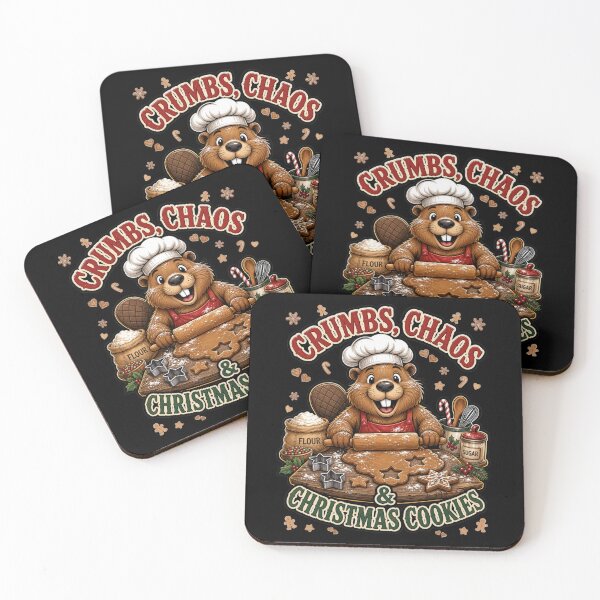 Item preview, Crumbs Chaos And Christmas Cookies Beaver Baker designed and sold by Design Vibras.
