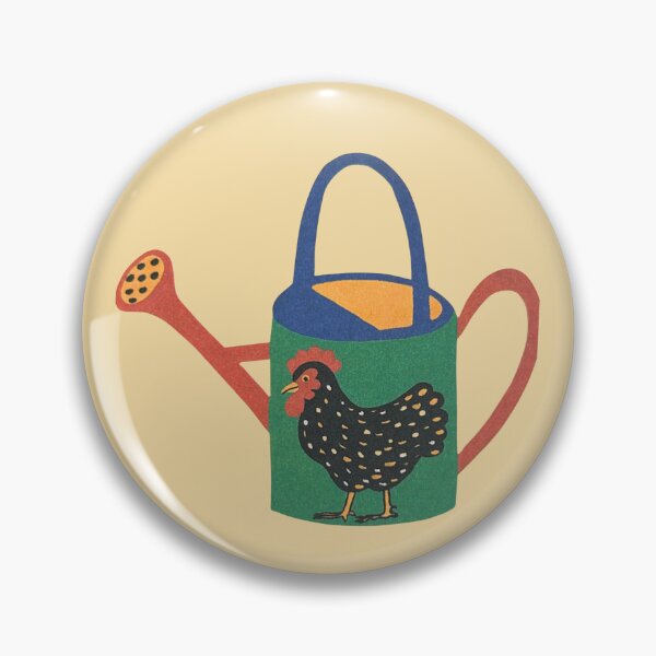 Item preview, Gardening Illustration Watering Can Chicken Rooster designed and sold by veggiecollages.