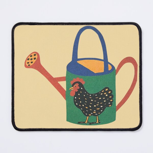 Item preview, Gardening Illustration Watering Can Chicken Rooster designed and sold by veggiecollages.
