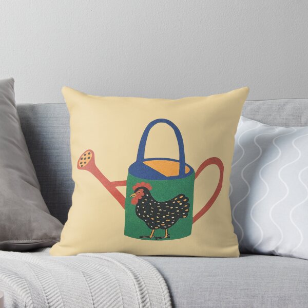 Item preview, Gardening Illustration Watering Can Chicken Rooster designed and sold by veggiecollages.