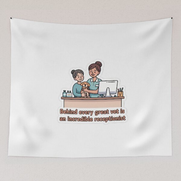 Item preview, Behind Every Vet Is A Receptionist designed and sold by NiftyWrx.