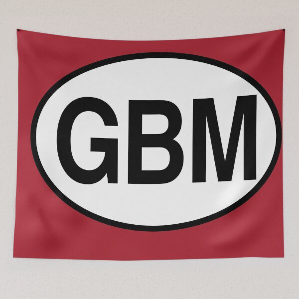 Item preview, GBM — Isle of Man — Oval Country Code Sticker designed and sold by The Digital Compass.