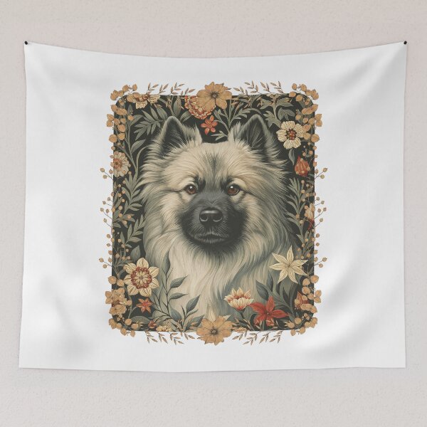 Item preview, Eurasier Dog Vintage Botanical Floral Portrait designed and sold by AntiqueImages.