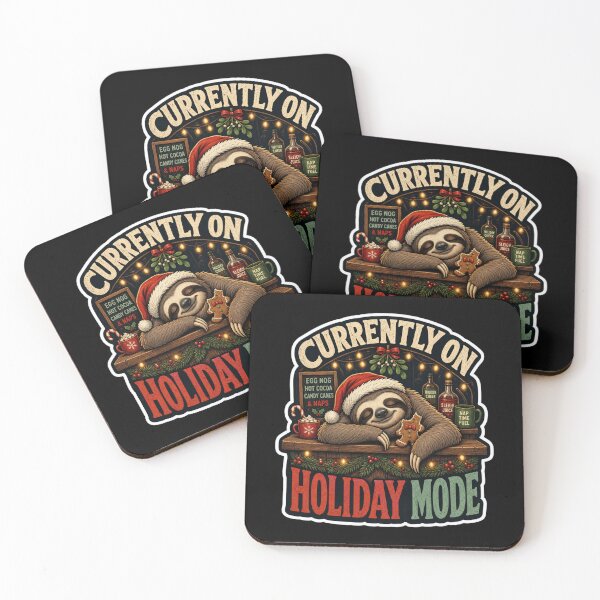 Item preview, Currently On Holiday Mode Sleepy Sloth Christmas designed and sold by Design Vibras.