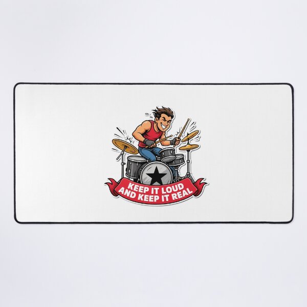 Item preview, Bold Drummer with 'Keep it Loud' Quote designed and sold by NiftyWrx.