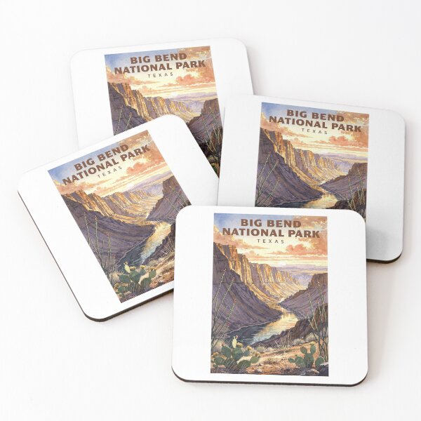 Item preview, Big Bend National Park Texas Vintage Watercolor Travel designed and sold by Teelogic.