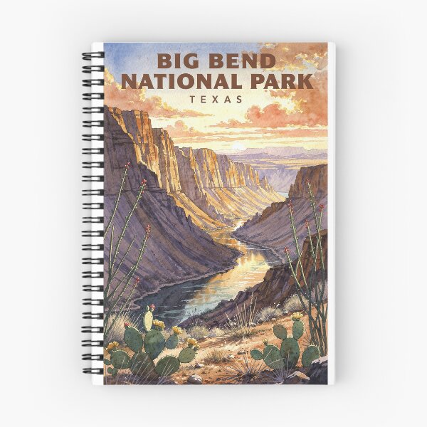 Item preview, Big Bend National Park Texas Vintage Watercolor Travel designed and sold by Teelogic.