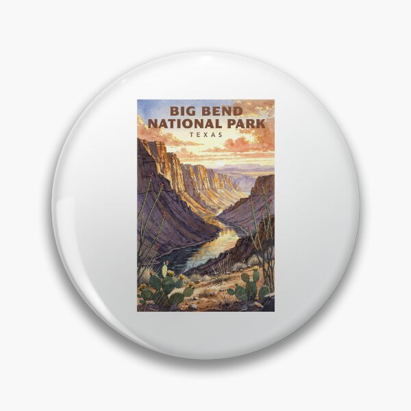 Item preview, Big Bend National Park Texas Vintage Watercolor Travel designed and sold by Teelogic.